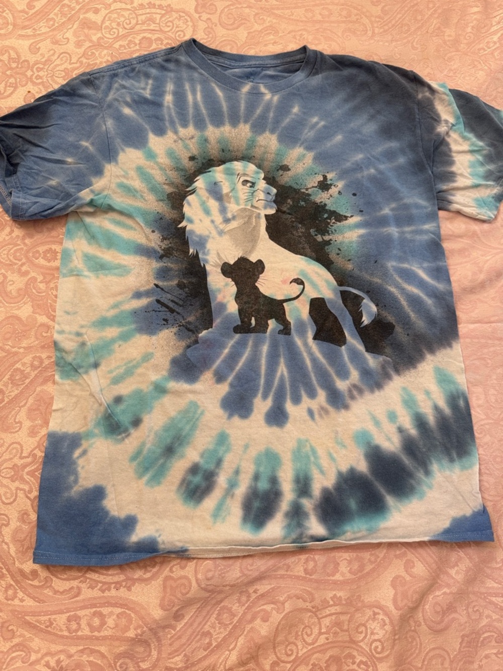 Disney Tie-Dye Lion King Graphic Tee - Blue & Teal